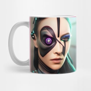 Enhanced Cyberpunk Woman Mug